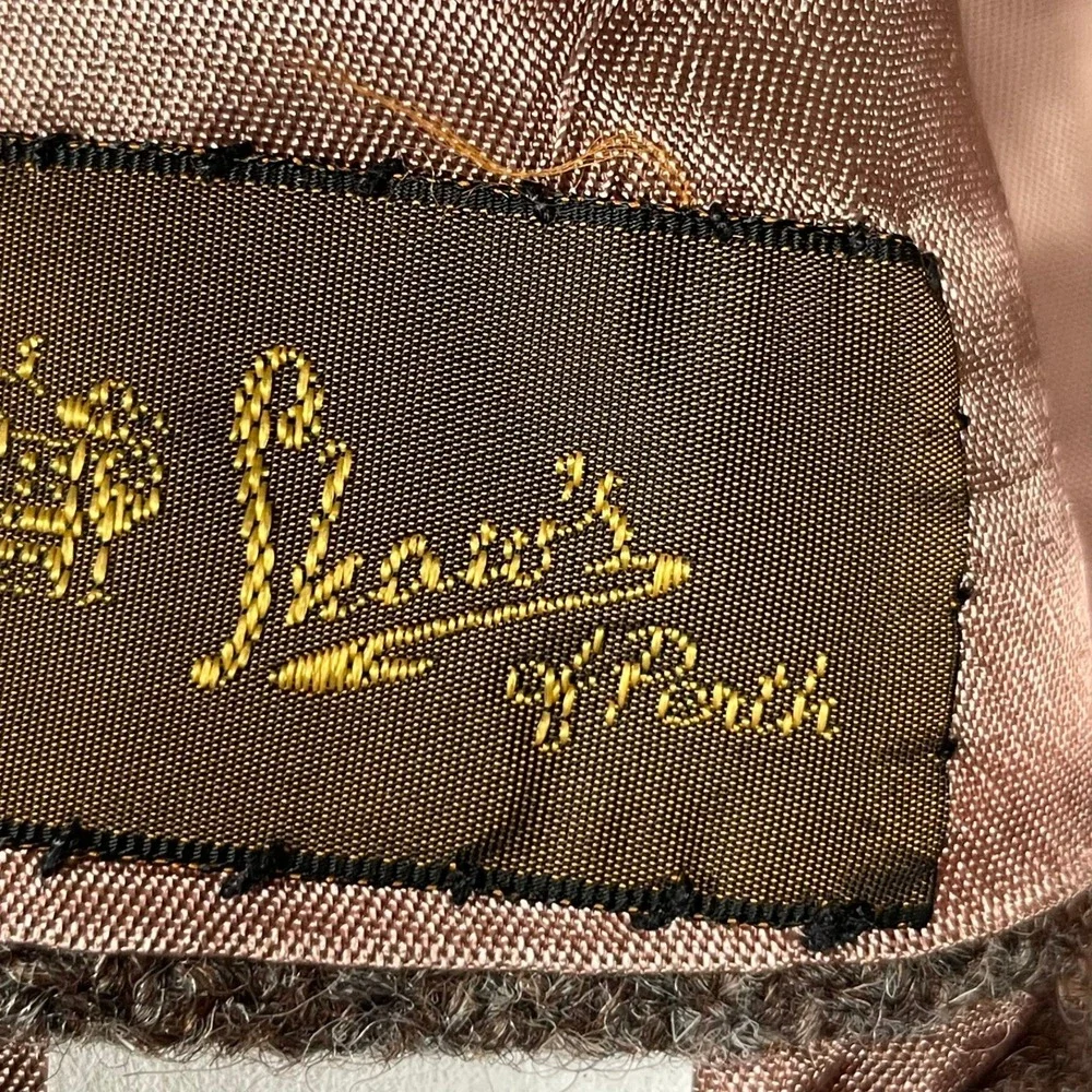 Harris Tweed Skaw's of Perth Blazer Mens 40‎ Brown Mauve Wool Excellent Vintage